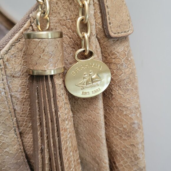 Brahmin Shoulder Luxury Handbag - Mint Condition - Cream‎ Color - Picture 12 of 14